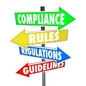 Compliance Rules Regs Sign